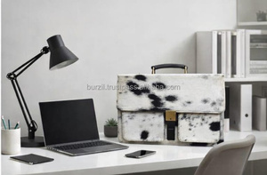 Bolso para portátil de cuero con pelo, hecho a mano, de piel de vacuno auténtica, maletín de oficina para hombres y mujeres, bolso de trabajo de lujo de diseñador, venta al por mayor LHLB-0018 - Product Image 6