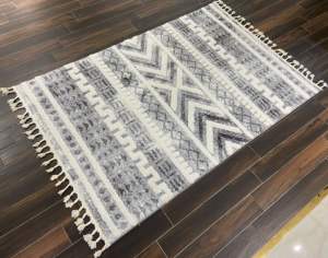 Alfombra Moderna de Diseño Floral Turco, Tejida en Jacquard, de Polipropileno de Pelo Alto con Respaldo de Yute, Acolchada, Hecha a Máquina para el Hogar - Product Image 5