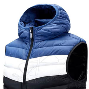 Producto de tendencia industrial, precio barato, chaleco acolchado sin mangas para hombre, chaleco acolchado con capucha de estilo de patrón personalizado para niño - Product Image 5