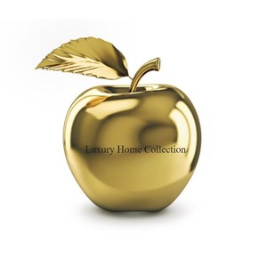 Stylish Set of 2 Pear Designer Antique Look Luxury Quality Gold Color Sculpture for Office <b>Table</b> <b>Top</b> Usage Home <b>Decor</b> Supplies - Product Image 6