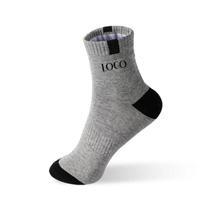 Calcetines profesionales de algodón 100% para hombre, diseño de logotipo personalizado, MOQ bajo, calcetines de moda para hombre - Product Image 1