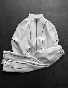 Ensemble jogging et sweat à capuche décontracté d'hiver personnalisé en coton épais doublé polaire pour adultes unisexes - Product Image 4