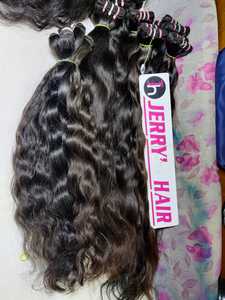 Lots de cheveux naturels ondulés bruts Remy indiens, fournisseur indien, cuticules alignées, tissage double machine, toutes couleurs, JERRY HAIRS - Product Image 3