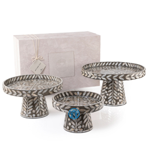 Arabian Holiday Ramadan Mother of Pearl Cake Stand Wholesale MOP Cake Stand For <b>Chocolate</b> Cupcake Handmade in Vietnam - Product Image 6