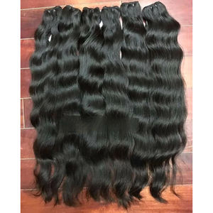 Extensiones de cabello ondulado Remy sin procesar indio, paquete de tejido de cabello, venta al por mayor, proveedores de cabello humano indio crudo a granel - Product Image 2