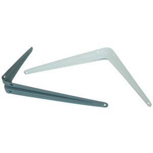 BASIC SHELF <b>BRACKET</b> RIBBED STEEL PAINTED <b>WHITE</b> MM 125X150 - Product Image 1
