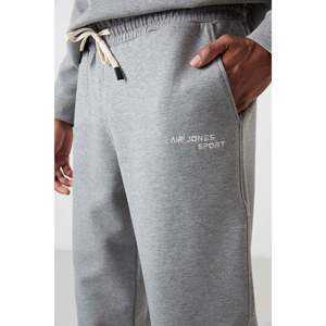 Conjunto Deportivo para Hombre en Algodón Gris Melange, Grueso, Suave, Texturizado, con Bordado - 85254 - Gb melange/gb melange - Product Image 6