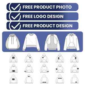 Pull à capuche en molleton à fermeture éclair sur le devant, en coton 100 %, taille plus, pour homme, personnalisé - Product Image 4