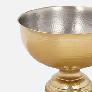 Luxury Gold Matte Finish Hammered Stainless Steel Punch Bowl Bulk Wholesale for Weddings Restaurants <b>Ice</b> <b>Buckets</b> <b>Beverage</b> <b>Tubs</b> - Product Image 3