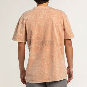 เสื้อยืดลายกรดซักเสื้อยืดซักได้แขนสั้นแนววินเทจแบบผ่อนคลายตัวหนัก - Product Image 4