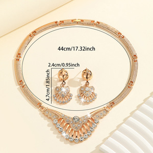 Set di Gioielli Placcati Oro Yi Sugar, Nuova Collezione, Vendita Calda, Collana Economica per Feste, Matrimoni, Fidanzamenti, Gioielli Turchi con Strass - Product Image 6