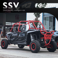 Véhicule tout-terrain 4 places SSV 800cc avec moteur CFMOTO, buggy à essence 4x4 avec toit, lumières LED, roues en aluminium