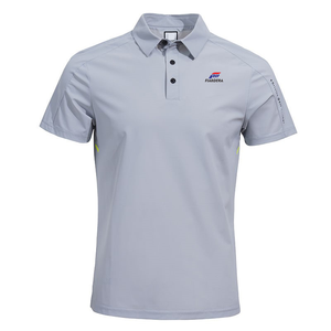 Polo Deportivo Elástico para Hombre, Color Gris, Nuevo, Manga Corta - Product Image 1