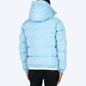 Veste d'hiver matelassée pour homme, imperméable, en toile de polyester verte, style designer, vêtements d'extérieur personnalisés - Product Image 2