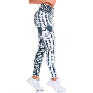 New Best Fashion Style Women High Waisted Breathable <b>Summer</b> Workout <b>Leggings</b> Sportswear Sale Spandex/Polyester - Product Image 5