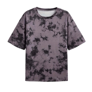 High Quality Women's Short Sleeve T-Shirt Custom Logo Tie Dye Washed Breathable Gym Sports Tee O Neck Street Fashion <b>Tshirt</b> - Product Image 1