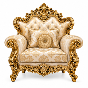 Meubles de salon baroque en teck de qualité supérieure sculptés à la main - Product Image 4