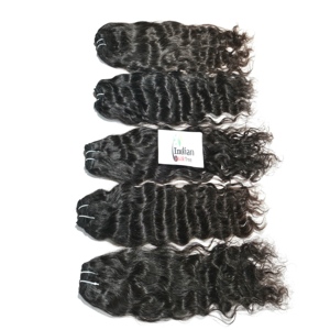 Extensions de cheveux vierges de qualité 100% naturelles, aspect naturel, ondulées, double trame, cheveux indiens Remy, styles de vagues profondes - Product Image 5