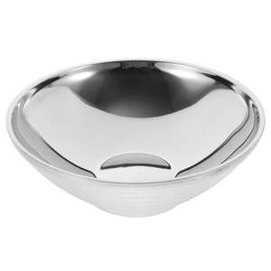 Tazón de servicio de acero inoxidable altamente funcional con construcción duradera y atractivo atemporal para varios ajustes - Product Image 3