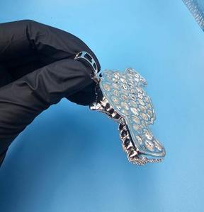 จี้เพชรโมอิสซาไนต์ VVS แบบฮิปฮอป ดีไซน์สิงโต ชุบทอง เงินแท้ 925 หรูหรา แฟชั่น ราคาถูก - Product Image 6