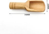 Cuillère en bois massif de lotus, écologique, rustique, petite, GM Impex, capacité 10 ml, pour sel de bain, thé, café en poudre, cuillère doseuse