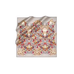 Bufanda a Cuadros de Algodón Beige para Invierno y Verano - Product Image 1