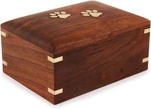 Rosewood <b>Pet</b> Urn for Dog Ashes Personalized Wooden Urn for Ashes <b>Memorial</b> Keepsake Funeral Cremation Urn <b>Box</b>(X-Small:5"x3"x 2") - Product Image 4
