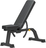 Banc de musculation pliable et réglable en métal, avec logo personnalisé, pour salle de sport commerciale, utilisation intérieure.