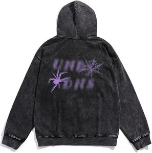 เสื้อฮู้ด Y2K สไตล์โกธิคสำหรับผู้ชายพิมพ์ลายตัวอักษรกะโหลกตามสั่งเสื้อมีฮู้ดแฟชั่นสไตล์สตรีทฮาราจูกุ - Product Image 2