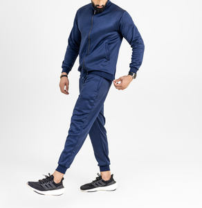 Conjunto Deportivo de Felpa con Cremallera para Hombre, Color Liso, Transpirable, Elegante, Estampado, 100% Algodón para Invierno, Ropa OEM Directo de Fábrica - Product Image 3