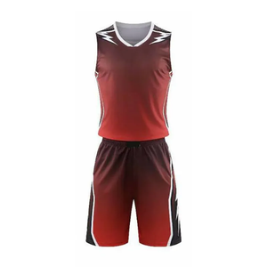 Ensemble maillot et short de basket-ball sans manches uniforme d'équipe personnalisé pour hommes Kit ODM imprimé par sublimation fournisseur de vêtements de sport en gros - Product Image 1