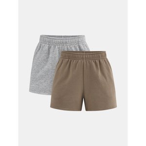 Pantalones cortos deportivos de algodón 100% para mujer, verano, sudor, gimnasio, correr, senderismo, ropa de entrenamiento informal con bolsillos, logotipo de cintura media - Product Image 1