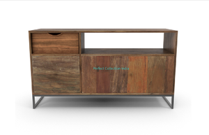 Diseño moderno Aparador de madera de mango Buffet superior de madera con puertas Cajones Estantes para uso doméstico - Product Image 6