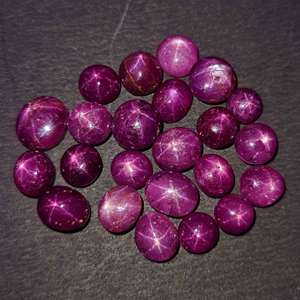 50 Cts 13 a 15 Uds cabujón de estrella de rubí piedra preciosa de Color Natural 6 Ray Star cabujón de rubí estrella de rubí piedra suelta para la fabricación de joyas - Product Image 4