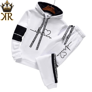 Ensemble de survêtement OEM pour hommes, vêtements de sport en polaire, sweats à capuche épais, marque, survêtement décontracté d'hiver, sweat-shirt et pantalon pour hommes, survêtement d'hiver - Product Image 3