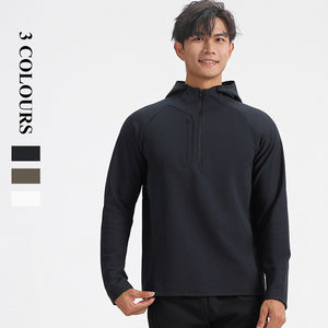 Sudadera con Media Cremallera para Hombre, Talla XXL, de Secado Rápido, Ligera, de Poliéster, Ropa Deportiva, Chaqueta Impermeable de Manga Larga, Estilo Urbano - Product Image 3