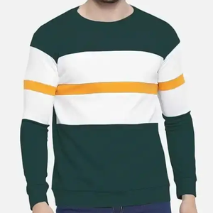 เสื้อสเวตเชิ้ตคอกลมผ้าฟลีซโพลีเอสเตอร์/คอตตอน ผู้ชาย สกรีนโลโก้ได้ ลายเรียบ ดีไซน์เรียบง่าย พิมพ์ลายดิจิตอล สำหรับฤดูใบไม้ร่วง ย้อมสีพื้น - Product Image 1