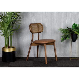 Silla de madera lujosa moderna, diseño de felpa duradero para el hogar, oficina, sala de estar y espacios de comedor - Product Image 1