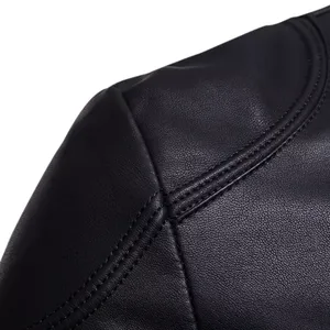 Chaqueta de cuero para hombre, abrigo negro elegante y atemporal para la máxima elegancia y comodidad, chaqueta de cuero para hombre - Product Image 5
