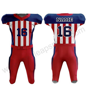 Uniformes et vêtements de football américain personnalisés, respirants, grande taille, manches courtes, séchage rapide, 100% polyester - Product Image 6