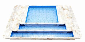 Elegante bandeja para servir con incrustaciones de fregona hecha a mano diseñada para comedor de lujo, estilo de sala de estar y decoración interior moderna - Product Image 5