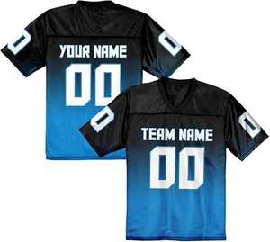Camiseta de Fútbol Americano Personalizada con Nombre y Número de Equipo, en Múltiples Colores Degradados, Transpirable, Talla Grande, 100% Poliéster - Product Image 1