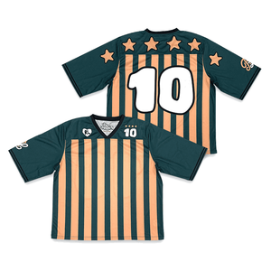 Usine personnalisable T-shirt en maille Boxy vintage surdimensionné pour hommes rétro américain Streetwear maillot de sport pour le football - Product Image 3