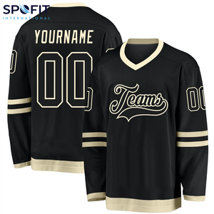 Maillot de hockey sur glace personnalisé de haute qualité, fabrication OEM, surdimensionné, sublimation, unisexe, 100% polyester, séchage rapide, respirant - Product Image 1