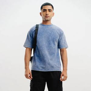 T-shirt vintage personnalisé délavé à l'acide pour homme Oversize 230g 250g DTG Print Streetwear en polyester/coton - Product Image 1