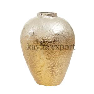 แจกันดอกไม้ตั้งโต๊ะลายทองสไตล์ชายฝั่ง ทำด้วยมือจากอะลูมิเนียมและเหล็ก สำหรับตกแต่งงานแต่งงาน - Product Image 1