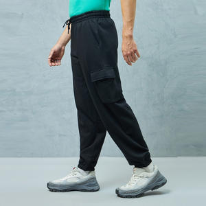 กางเกงกีฬาขายาวลำลองสำหรับผู้ชาย, กางเกงเอวสูงปานกลางทรงหลวมมีเชือกผูกกระเป๋า100% ผ้าฝ้ายกันลมระบายอากาศได้ดีปรับแต่งได้ - Product Image 1