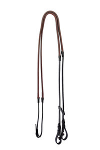 Rênes en cuir de qualité durable Épi de cheval marron avec cuir indien de qualité supérieure et poignée en caoutchouc pointillé solide - Product Image 4