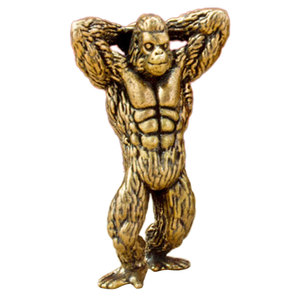 Body Build Golden Gorilla Figure Garden Big Animal Gorilla Sculpture pour la décoration de la maison et du jardin - Product Image 1