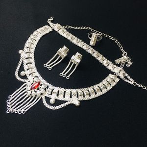 Collier œil en pierre rouge pour goodlucky, bijoux de mode pour femmes, STANDARD européen 925 microns plaqué argent - Product Image 3